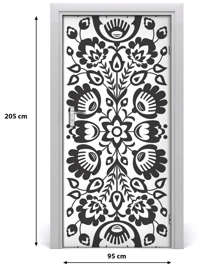 Poszter tapéta ajtóra népi motívum 85x205 cm