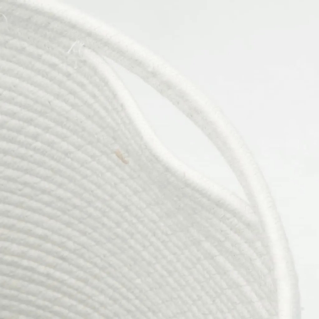 barna és fehér pamut tárolókosár fedéllel Ø40 x 35 cm