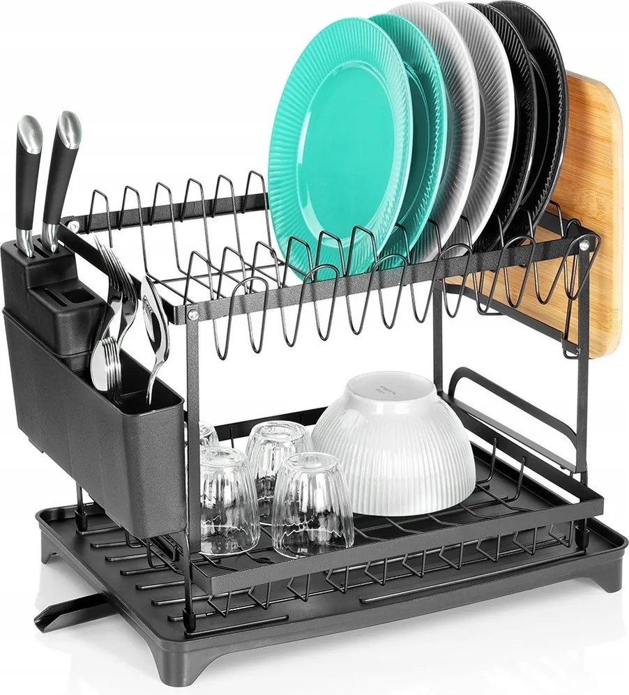 Csepegtető Nagy Szárítógép edények tányérok evőeszközök 2 szintes kétszintes