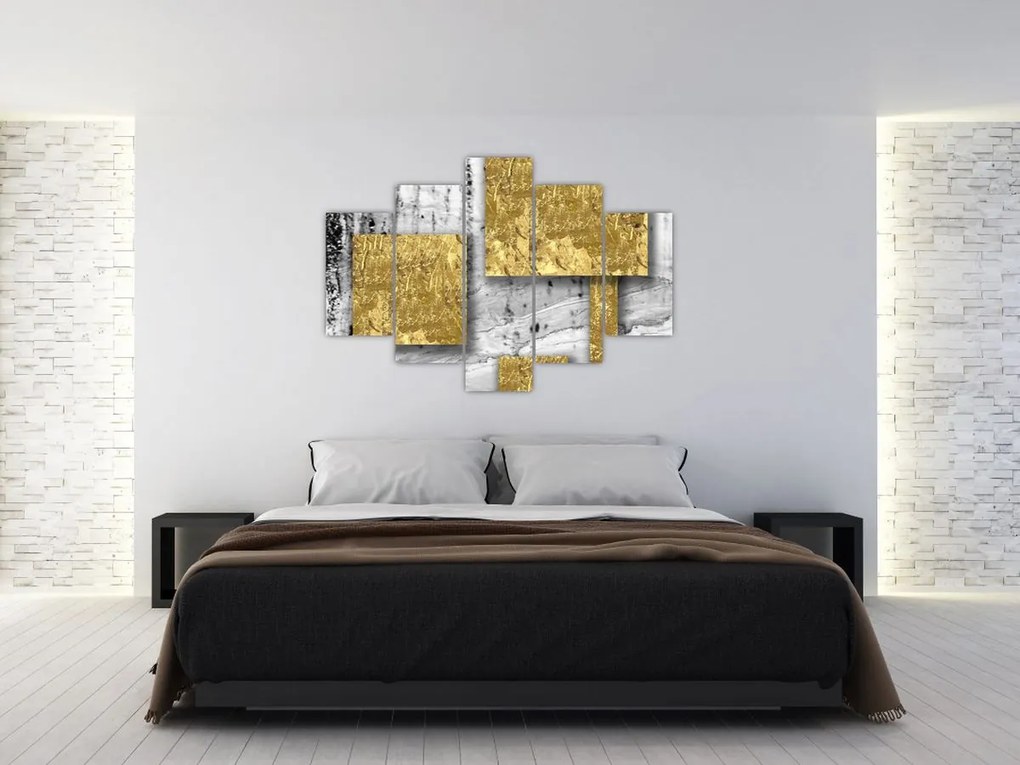 Kép - Arany négyzetek N⁰3 (150x105 cm)