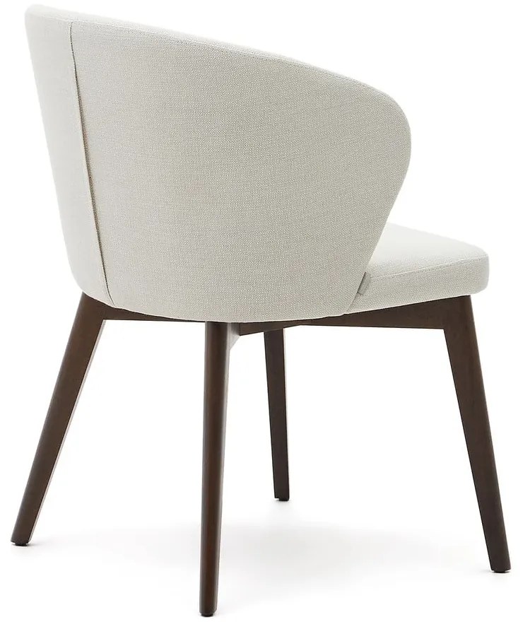 Krémszínű kárpitozott étkezőfotel Darice – Kave Home