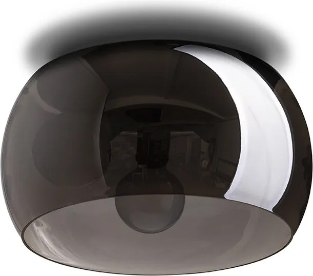 RENDL AMANDA mennyezeti lámpa matt fekete füstös üveg 230V LED E27 3x15W