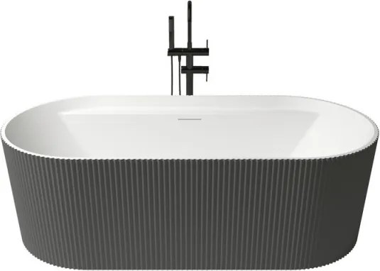 Olympia szabadonálló kád_80x170_Titanio Metallic/Blanco Mate