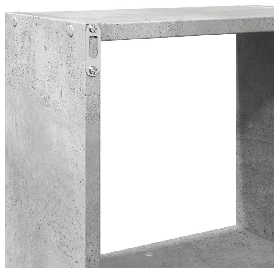 betonszürke szerelt fa faliszekrény 78 x 18 x 71 cm