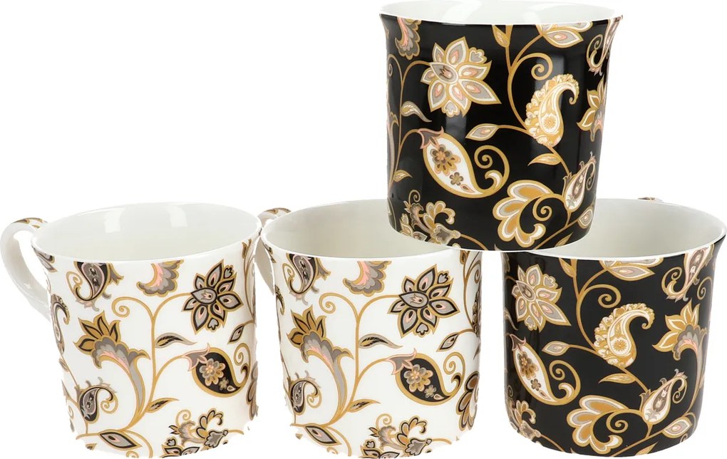 Csodálatos 4 db-os Jacobean bögre szett 280ml