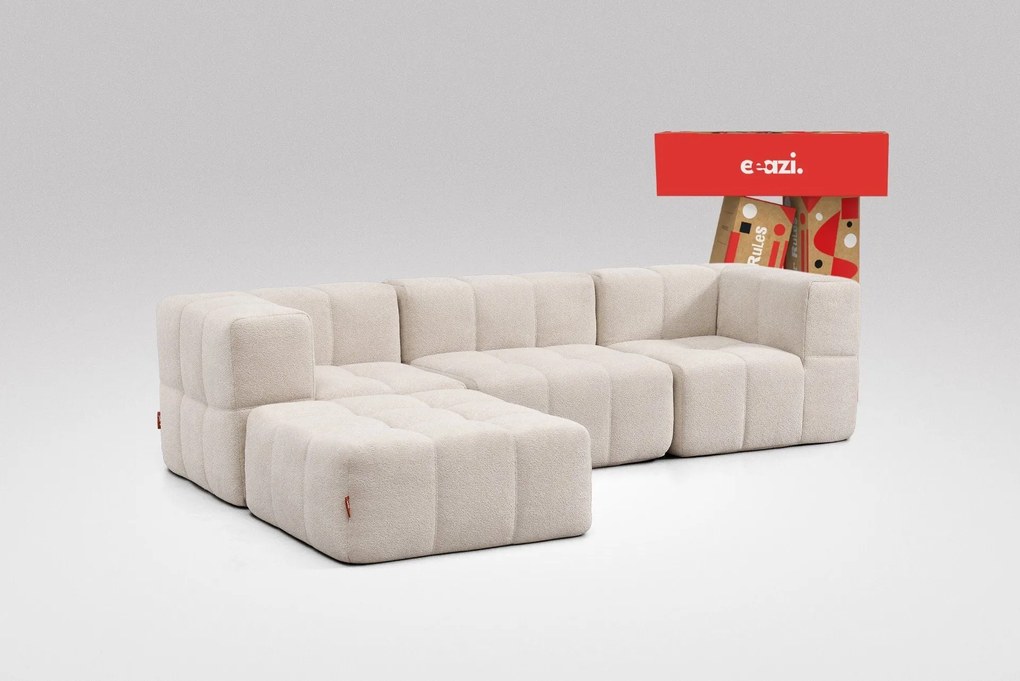 4 Teiliges Modulares Sofa – Beige