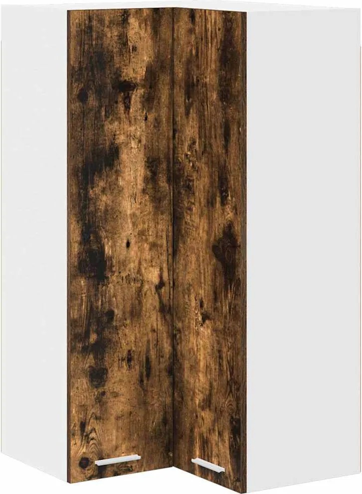vidaXL Függő szekrény Füstölt tölgy és fehér 57 x 57 x 100 cm Faanyag