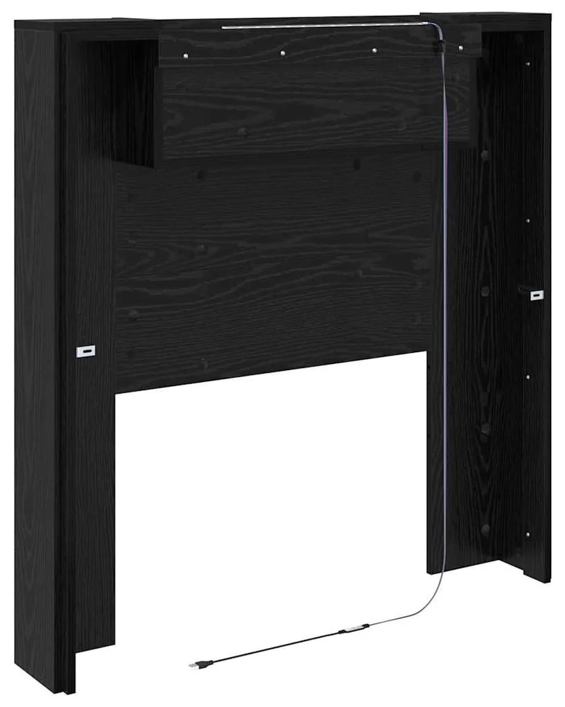 Fejtámla polcokkal Fekete tölgy 100 x 15 x 103,5 cm Faanyag