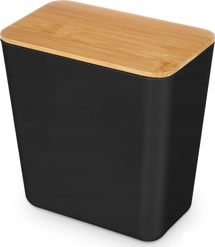 Tésztatartó Fekete Műanyag Bambusz FEDÉLLEL13,7X8 Sortly 1L