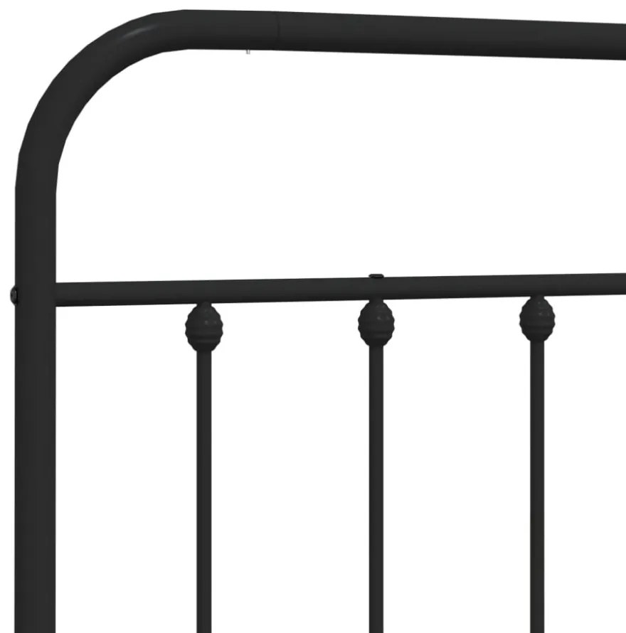 fekete fém fejtámla 120 cm