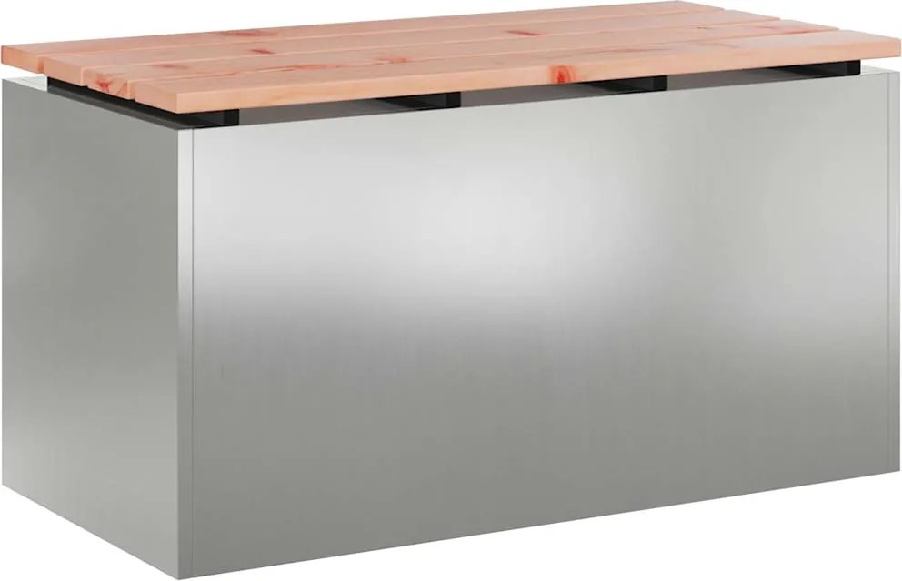 vidaXL Kerti pad Ezüst 80 x 40 x 43 cm Horganyzott acél