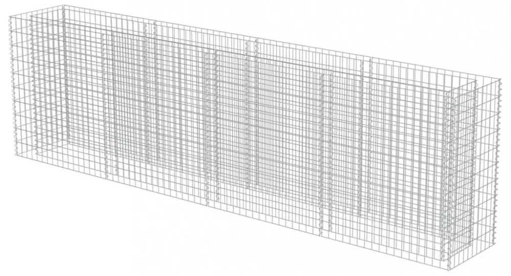 horganyzott acél gabion magaságyás 360 x 50 x 100 cm