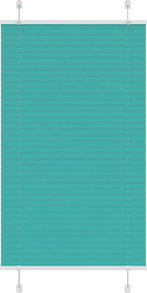 vidaXL pliszírozott redőny Benzinzöld 80x100 cm szövetszélesség