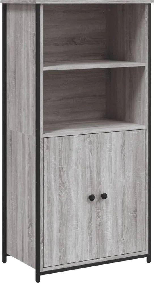 vidaXL szürke sonoma színű szerelt fa magasszekrény 62 x 36 x 121,5 cm