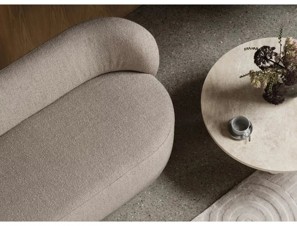 Bézs kő kerek dohányzóasztal ø 75 cm Volos – Blomus