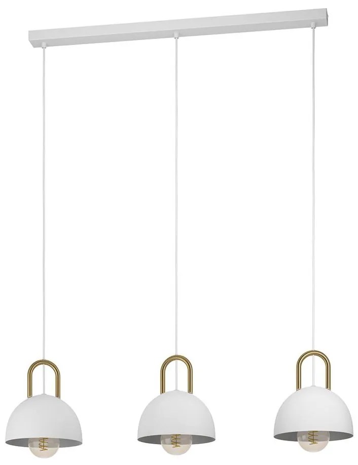 Eglo 99696 - Csillár zsinóron CALMANERA 3xE27/40W/230V fehér