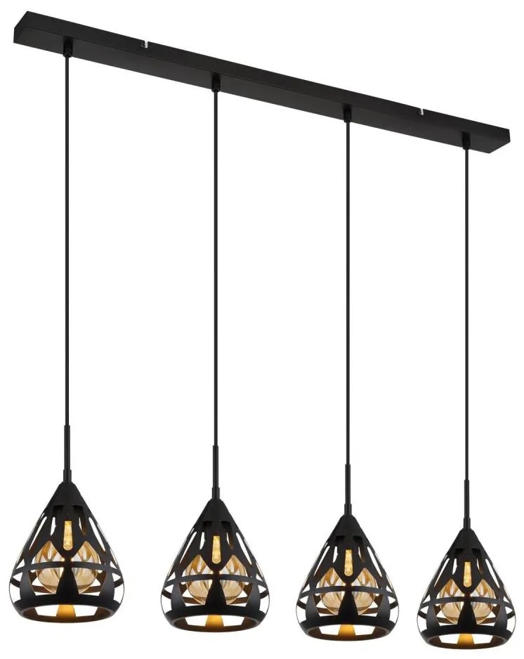 Globo 15889-4H - Csillár zsinóron HASSAN 4xE27/40W/230V