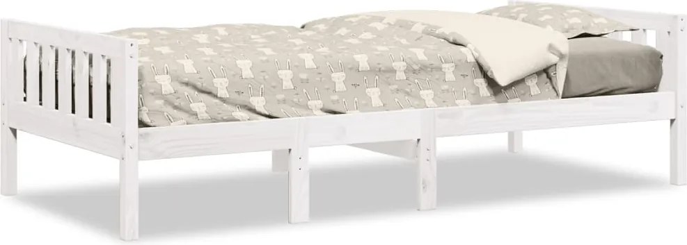 vidaXL fehér tömör fenyőfa gyerekágy matrac nélkül 75 x 190 cm