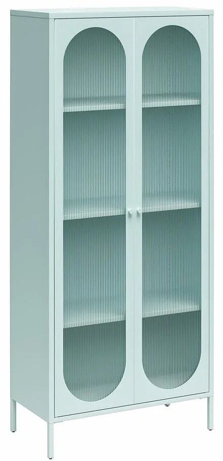 Világoskék fém tálalószekrény 80x186x40 cm Luna – Støraa