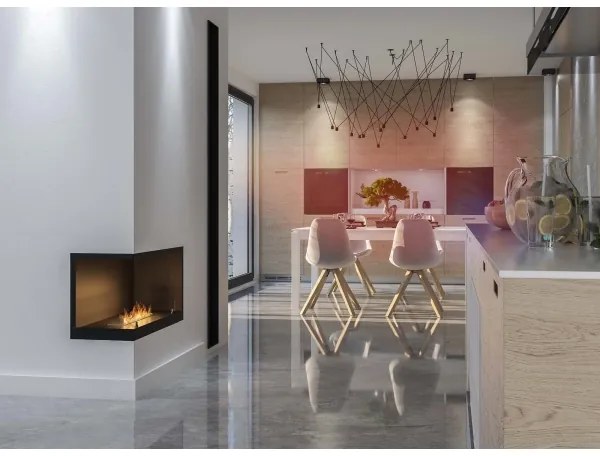 InFire - Sarok biokandalló 80x45 cm 3kW fekete