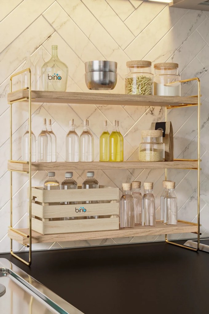 Fali polc Masa Üstü 3 Katlı Organizer, Servis Rafı