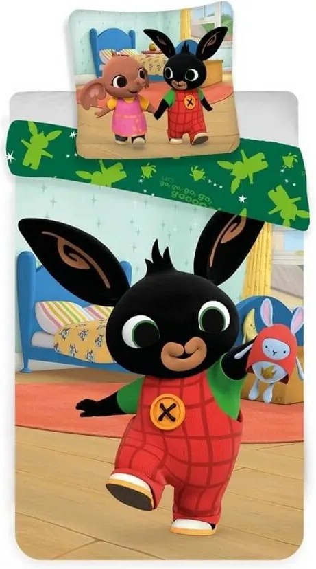 Bing gyerek ágyneműhuzat zöld 100x135cm 40x60cm