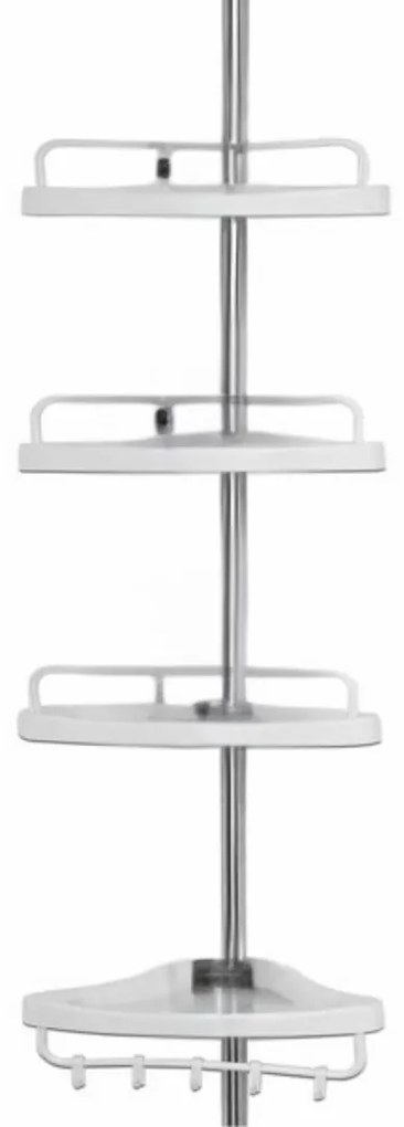 DELMO teleszkópos zuhanypolc, 92-306cm, fehér Deuba