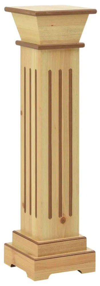 klasszikus faszínű MDF szögletes oszlop virágállvány 17x17x66cm
