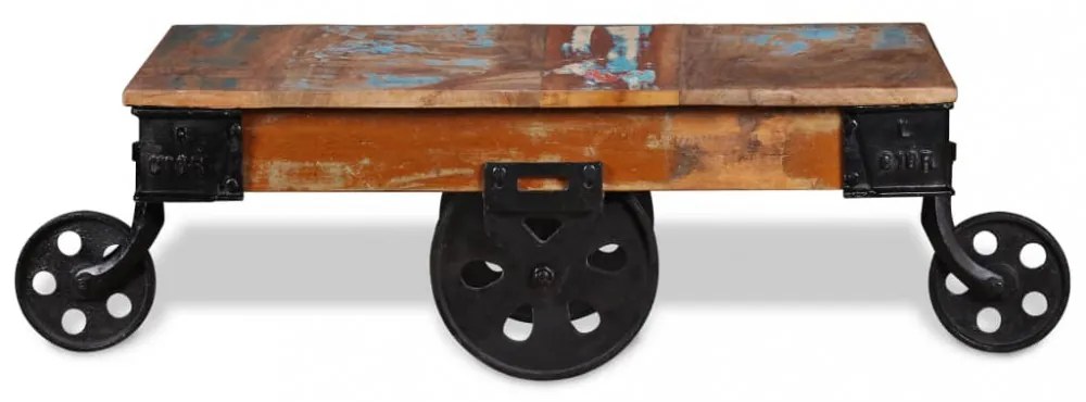 vidaXL újrahasznosított fa dohányzóasztal 90 x 45 x 35 cm