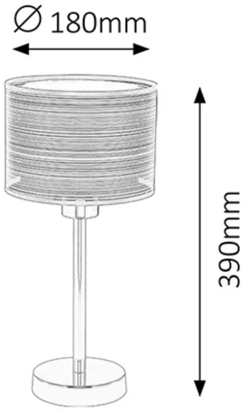 Rabalux 2631 - Asztali lámpa ANASTASIA E27/60W