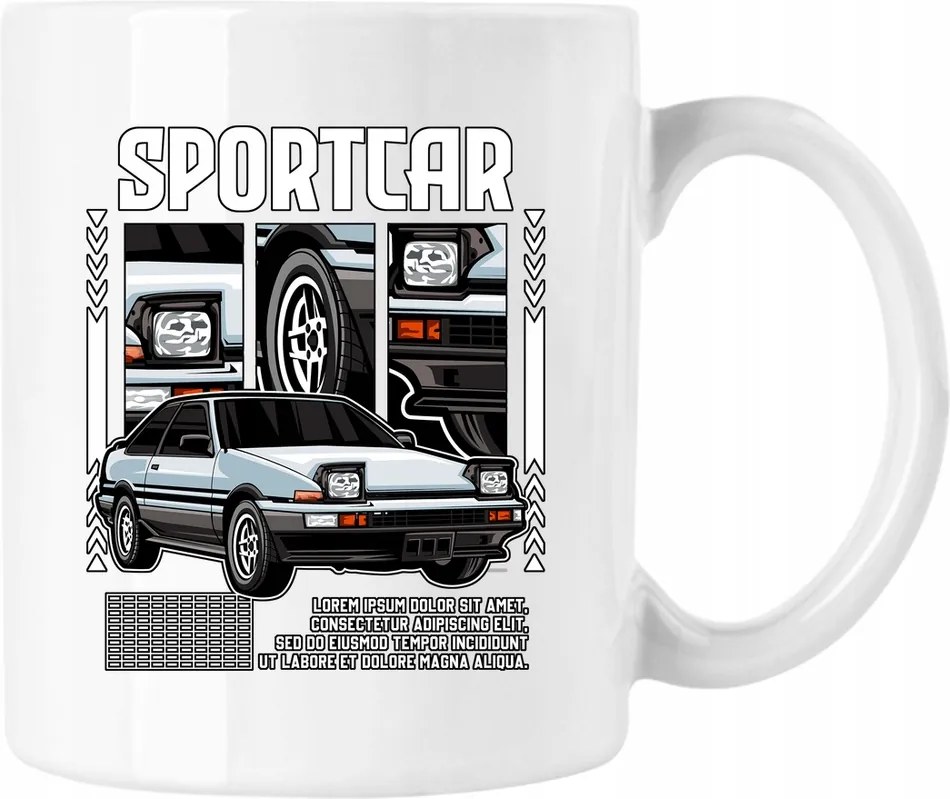 Bögre AE86 Klasszikus Autó Fehér 330ml