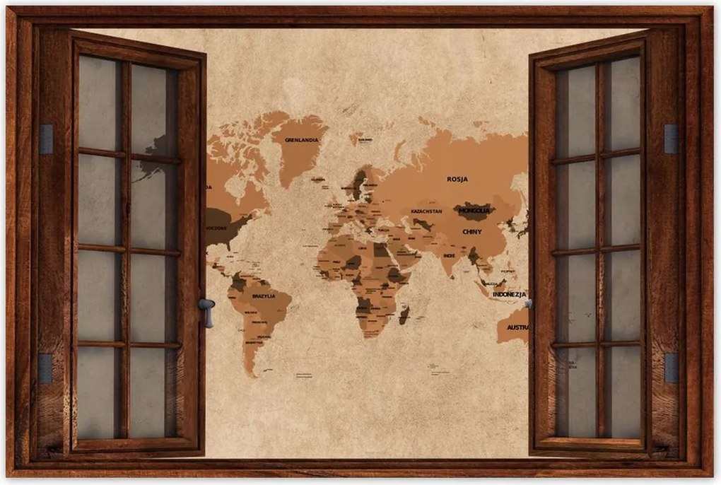 Poszterek 120x80 Lengyel változat Világtérképek