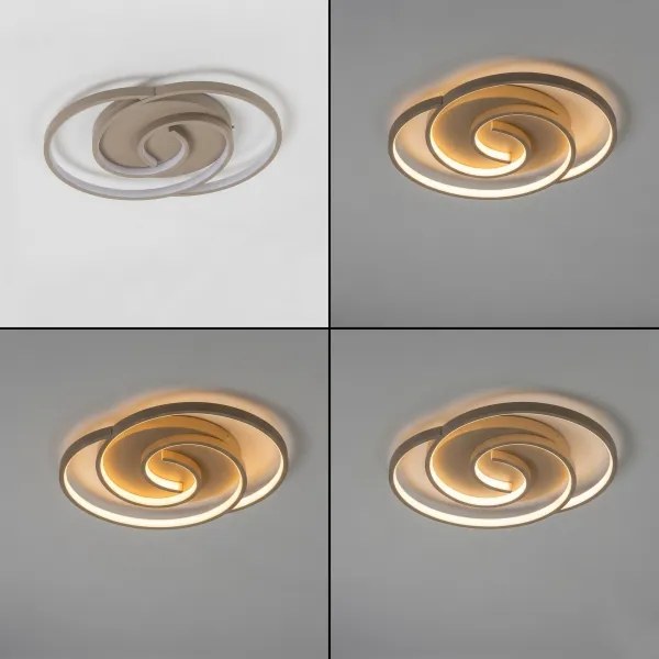 BRILAGI - LED fényerőszabályozható mennyezeti lámpa VELO LED/70W/230V 38x47,8 cm bézs + távirányító