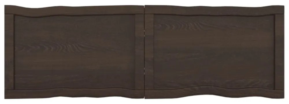 sötétbarna kezelt tömör asztallap 120x40x(2-6) cm
