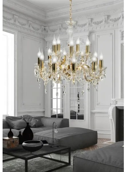 Csillár láncon MARIA TERESA 15xE14/40W/230V