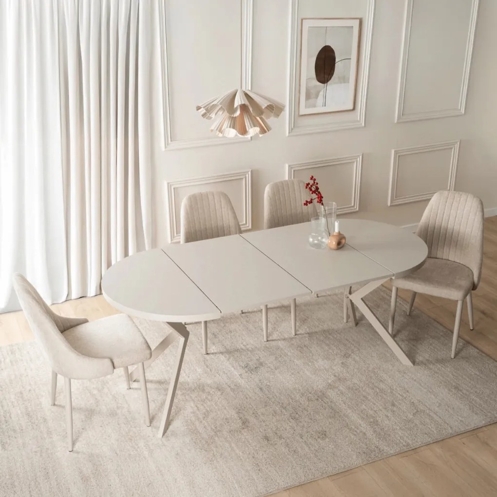 LUGO bővíthető asztal 90–190 cm, kasmír