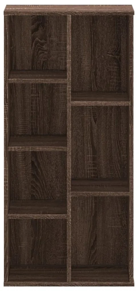 barna tölgy színű szerelt fa könyvszekrény 50x25x105 cm