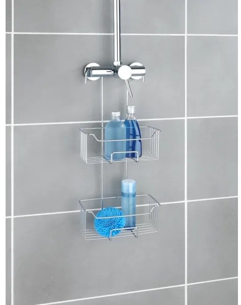 WENKO 24758100 - MILO zuhanypolc 25x55 cm ezüst/átlátszó