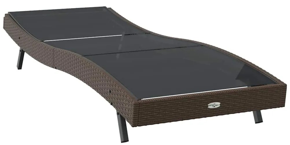 Napozó 1-személy 70 x 197 x 82 cm Poli rattan, fém
