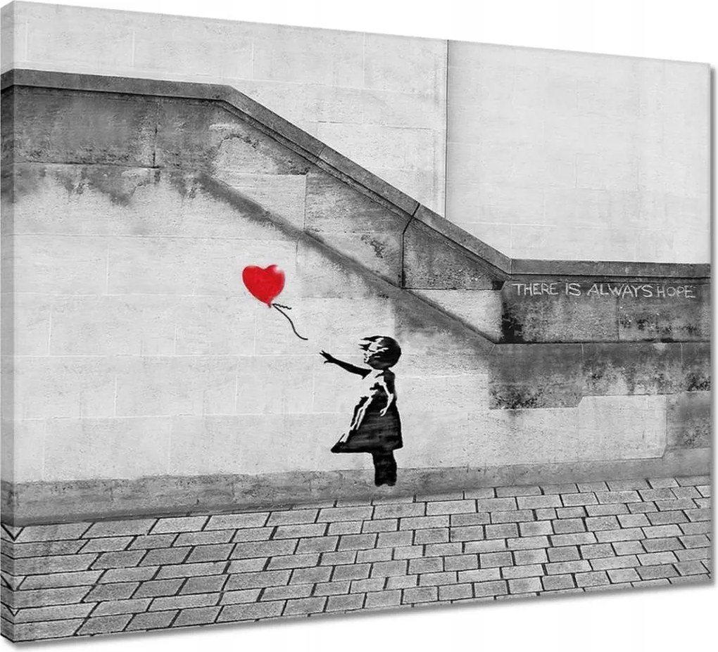 Vászonkép 50x40 Lány lufival