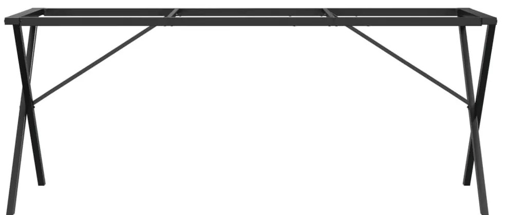 acél étkezőasztallábak X-alakú vázzal 160 x 80 x 73 cm