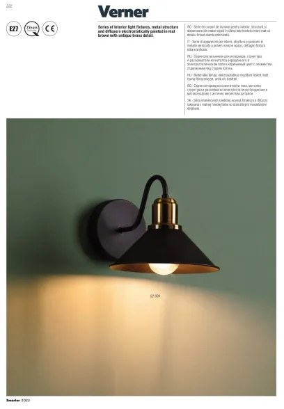 Redo 02-934 - Fali lámpa VERNER 1xE27/42W/230V