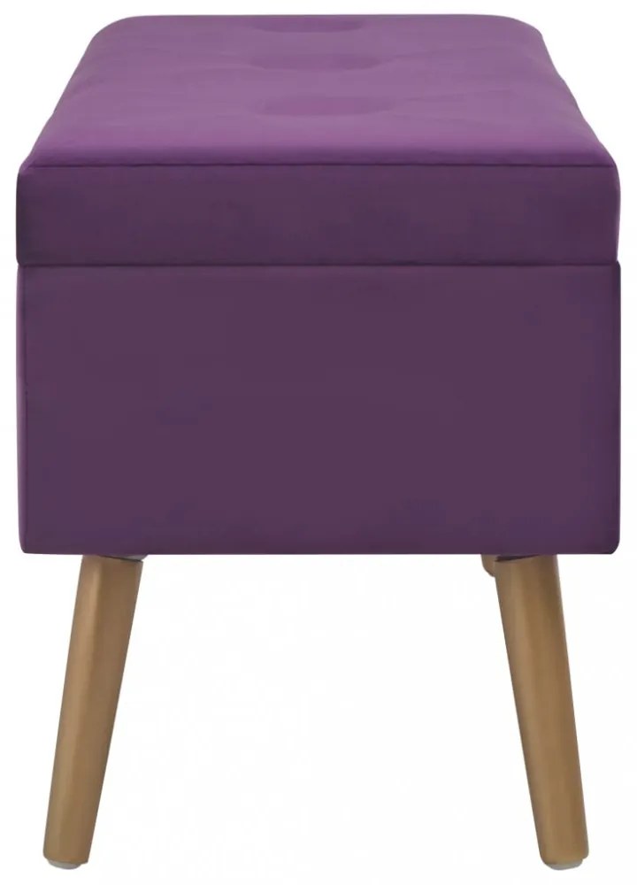 lila bársonypad tárolórekesszel 80 cm