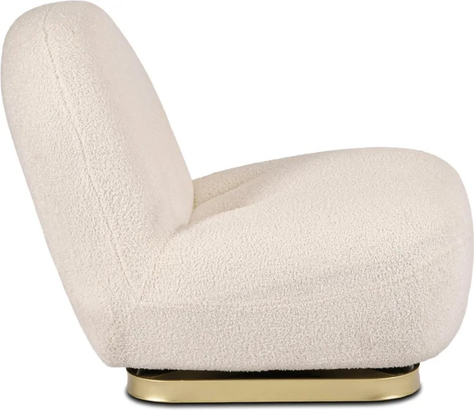 SONNY krémszínű forgó boucle pihenőfotel