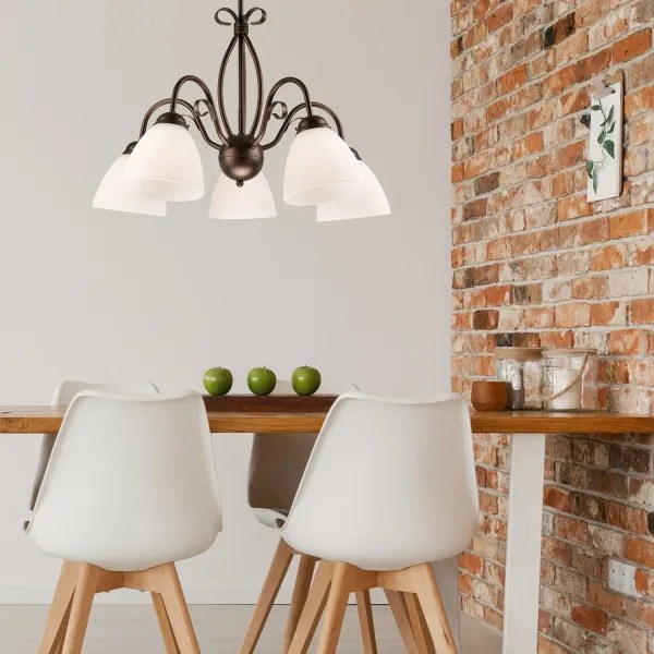 Csillár láncon ADELLE 5xE27/60W/230V