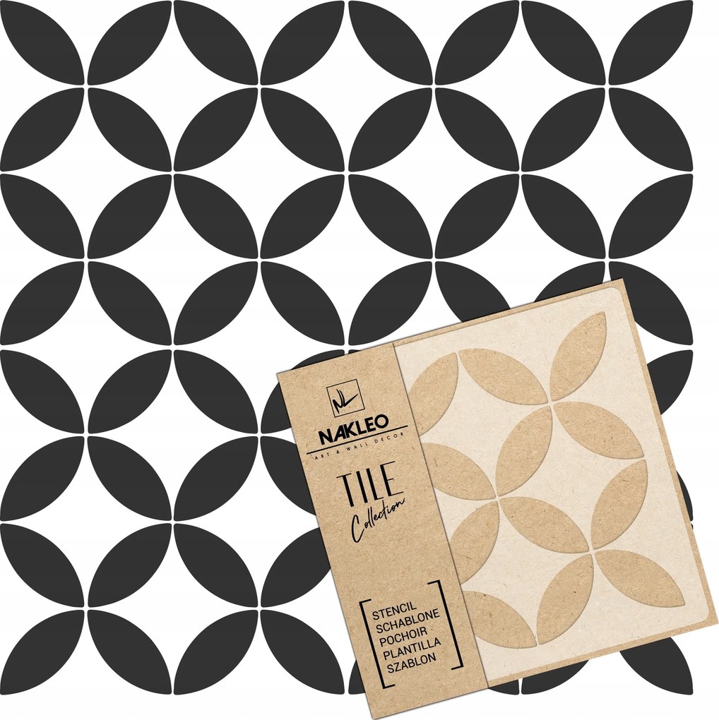 Festősablon Csempe Csempék Többször felhasználható 15x15cm Marokkói minta Cabril