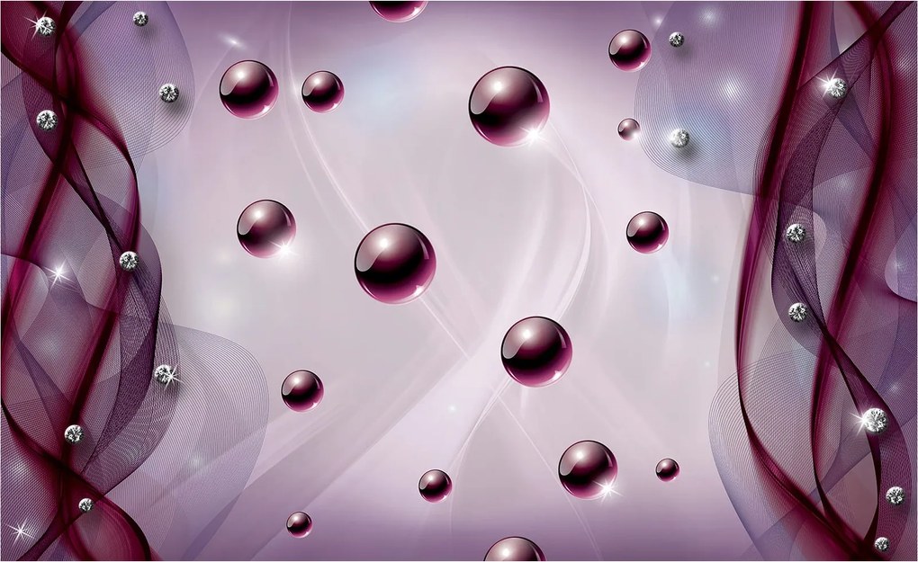 Fotótapéta Lila gömbök absztrakt modern design 208x146 +ragasztó