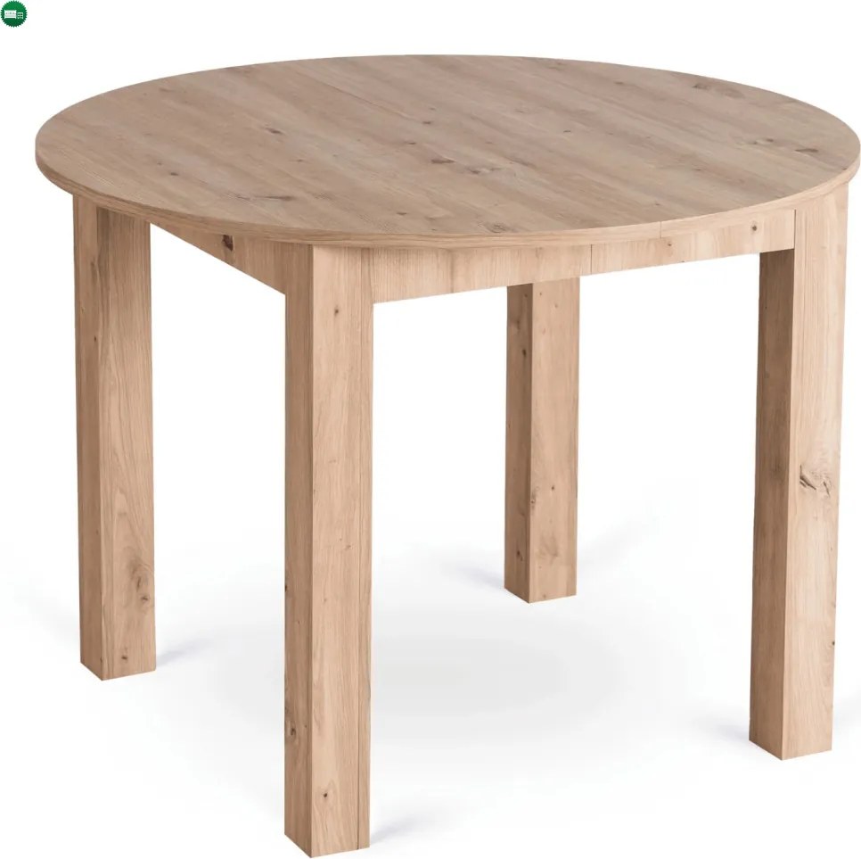 szett étkezőasztal HARRY 102-142 cm artisan tölgy és 4 szék FREDY szürke