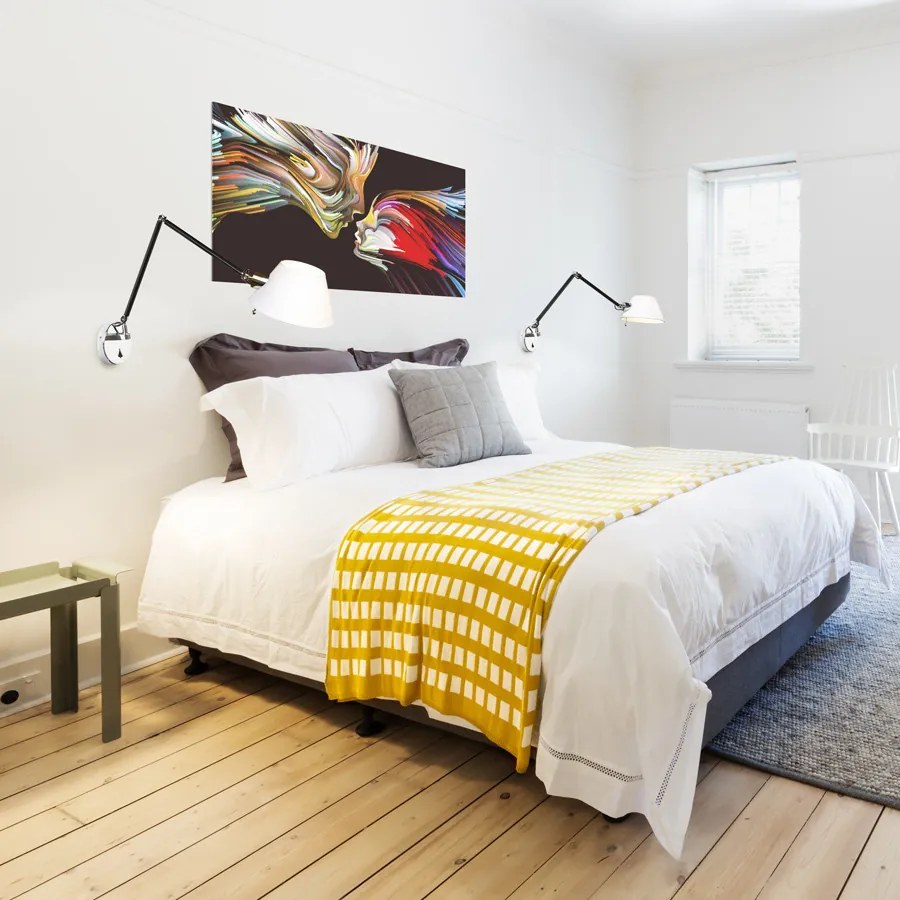 RENDL MONTANA nástěnná bílá/černá chrom 230V LED E27 11W
