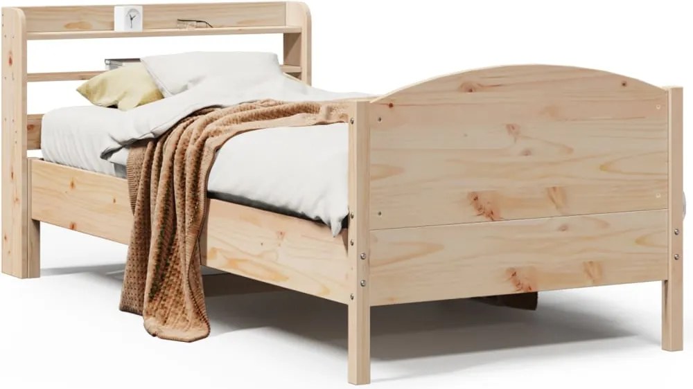 vidaXL tömör fenyőfa ágy matrac nélkül 100 x 200 cm
